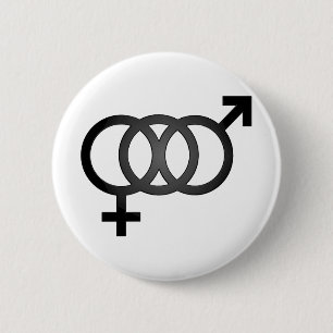 Black Bisexual Symbol Button