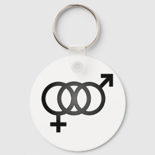 Black Bisexual Symbol Keychain