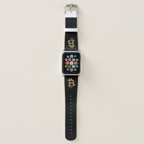 Black Bitcoin Apple Watch Band