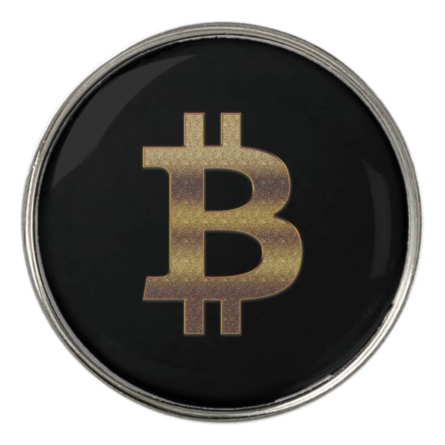 Black Bitcoin La Boca Golf Ball Markers (Front)