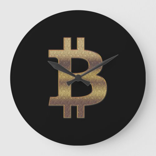 Black Bitcoin La Boca Wall Clock