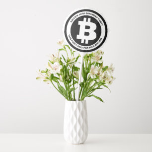 Black Bitcoin Logo Symbol Custom Message Balloon