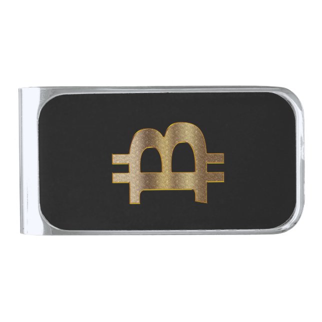 Black Bitcoin Money Clip (Front)