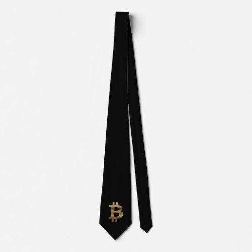 Black Bitcoin Neck Tie