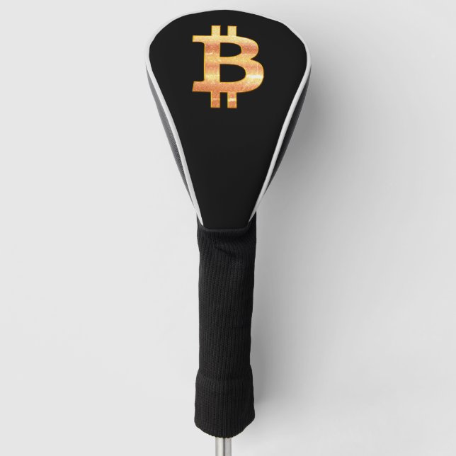 Black Bitcoin Vendredi Driver Head Cover (Front)