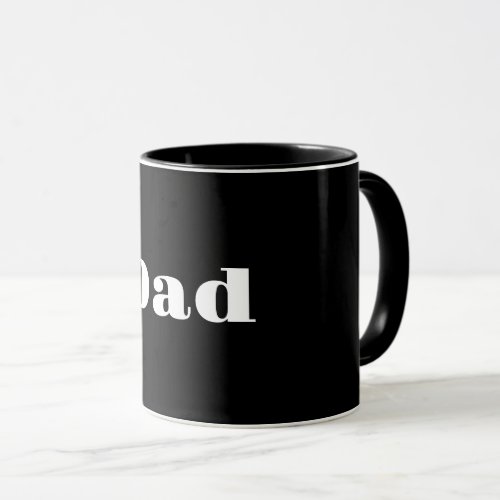 Black_black simply elegant DAD Mug