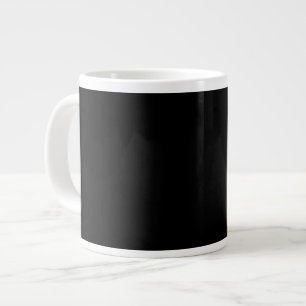 Black-black, simply elegant giant coffee mug
