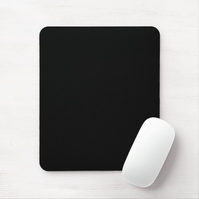Black Black Simply Elegant Mouse Pad (With Mouse)