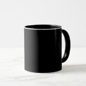 Black-black, simply elegant mug (Front Right)
