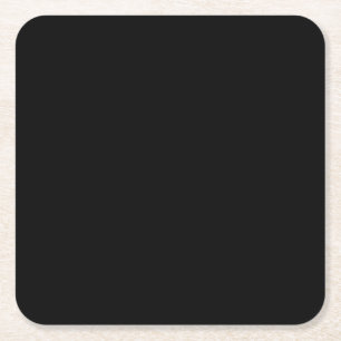 Black-black, simply elegant square paper coaster