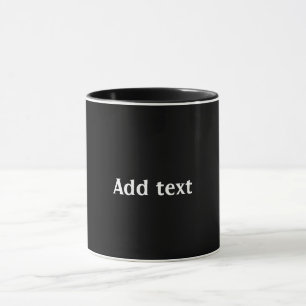 Black-black, simply elegant template mug