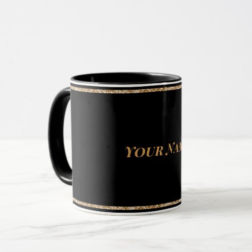 Black_black simply elegant TEMPLATE Mug