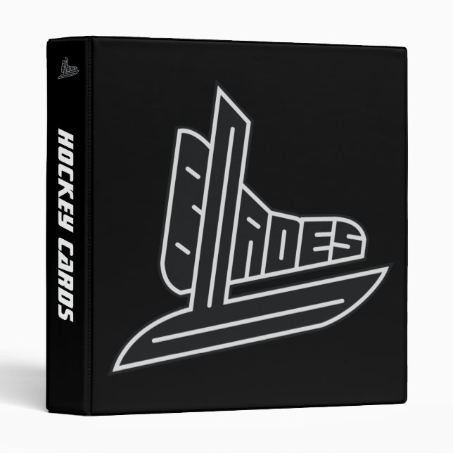 Black Blades Hockey Cards 3 Ring Binder (Front/Spine)
