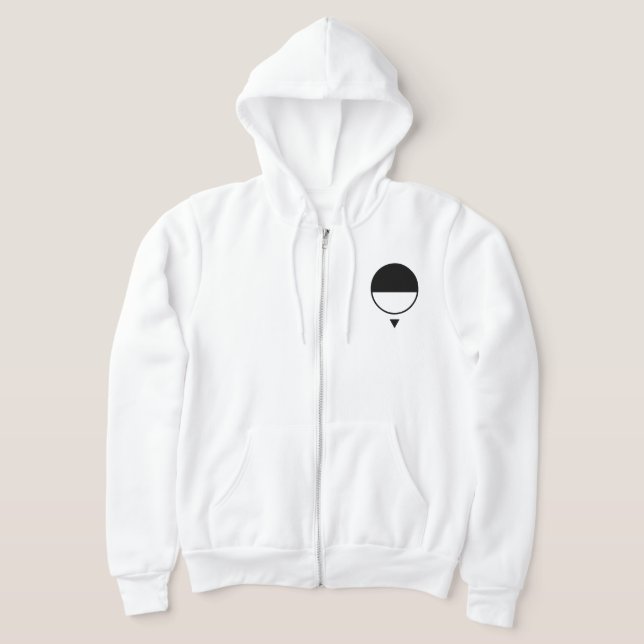 Black & Blank Circle Hoodie (Laydown)