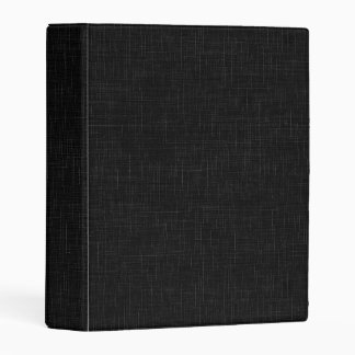 Black Blank Linen Clean Fabric Texture Mini Binder