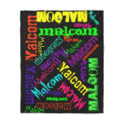 Black Blanket Colorful Bright Neon Name Collage