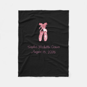 Black blanket with ballet shoes