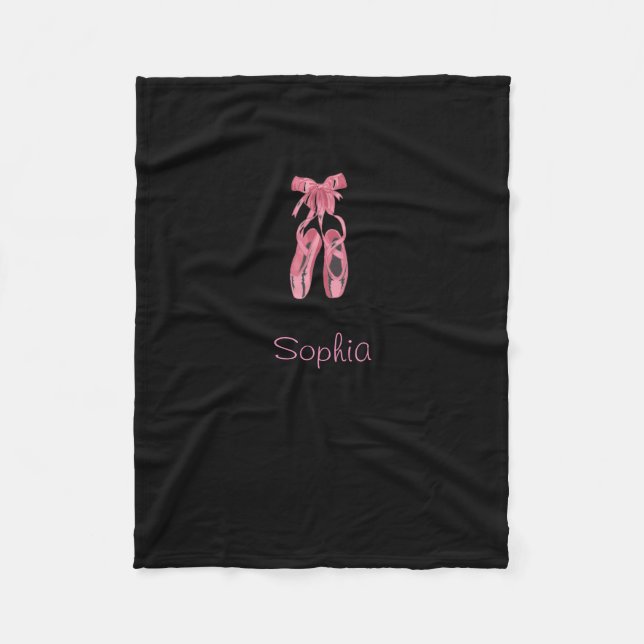 Black blanket with ballet shoes (Front)