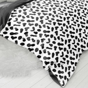 Black Blobs Flat Pattern Duvet Cover