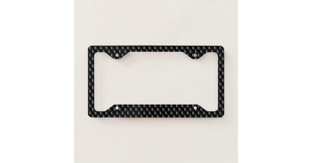 Black block mesh license plate frame