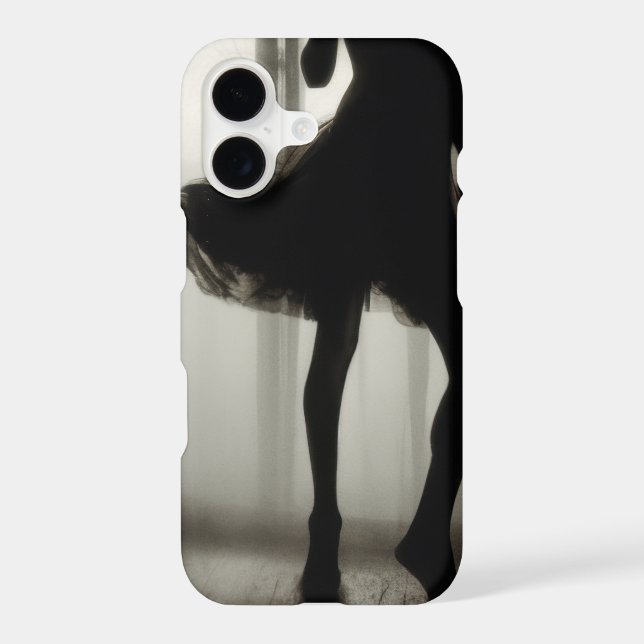 Black Bloom Ridden by Wind iPhone Case (Back)