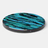 Black Blue and green pixels Wireless Charger (Front 2)