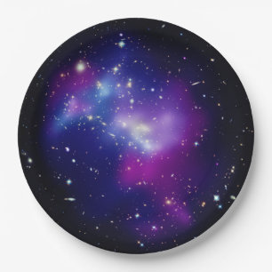 Black Blue and Purple Celestial Paper Plates