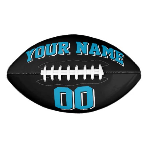 BLACK BLUE AND WHITE Custom Football