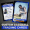 Black & Blue Baseball Trading Card Baseball Player