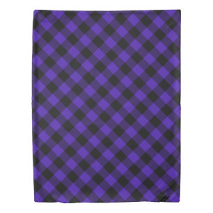 Black Blue Check Duvet Cover