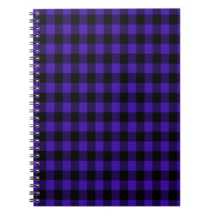 Black Blue Check Notebook
