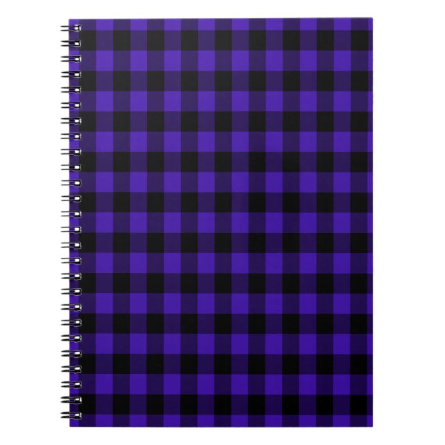 Black Blue Check Notebook (Front)