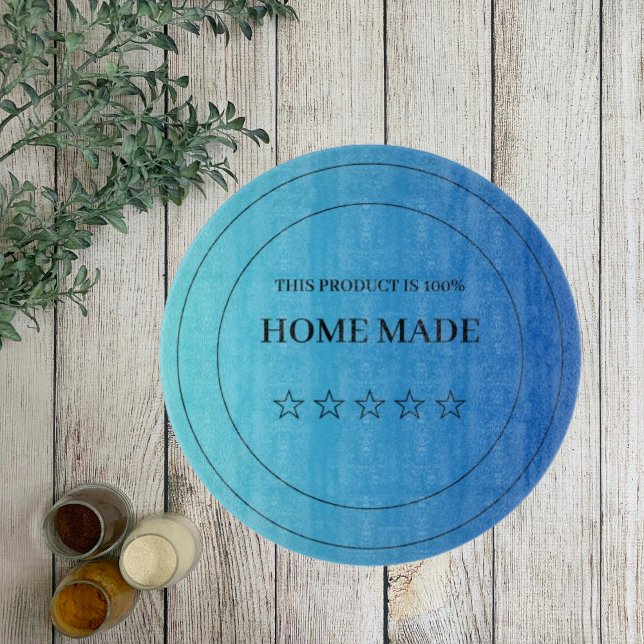 Black Blue  Circle Pizza Cutting Board (Creator Uploaded)