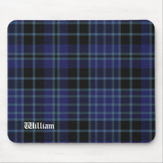 Black & Blue Clark Tartan Plaid Mouse Pad