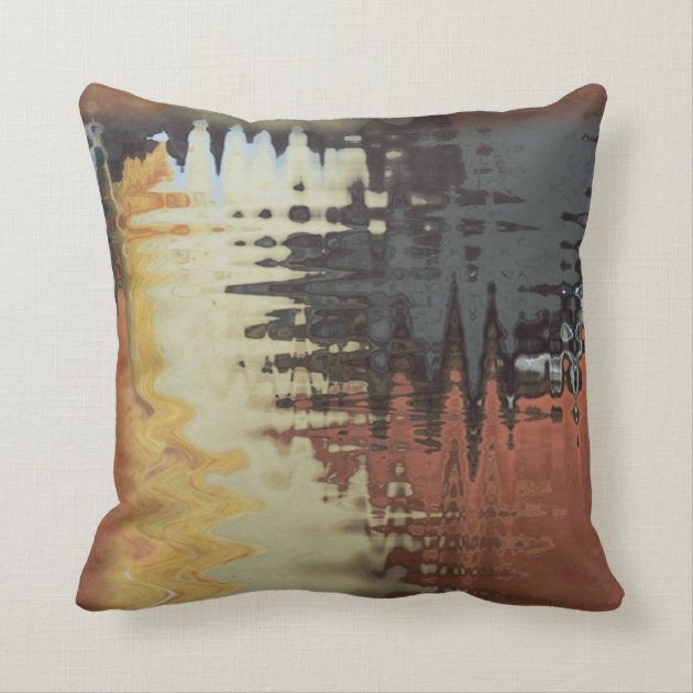 blue and rust pillows