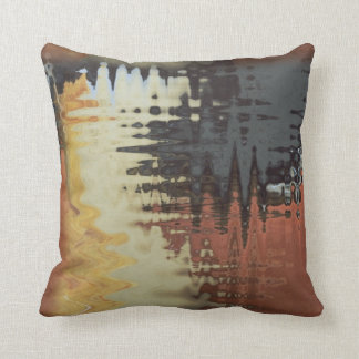 black blue cream yellow and rust mixture throw pillow