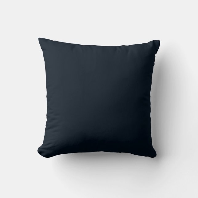Black Blue Deep Solid Color Scatter Throw Cushion (Front)