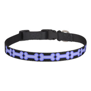 Black & Blue Dog Bone Pet Collar