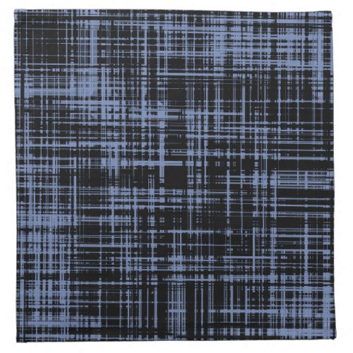 Black Blue Gray Abstract Stripe Pattern Cloth Napkin