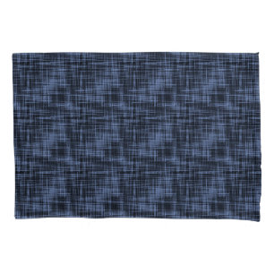 Black Blue Gray Abstract Stripe Pattern Pillow Case