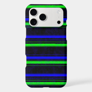 Black Blue Green Stripes iPhone 17 Pro Max Case