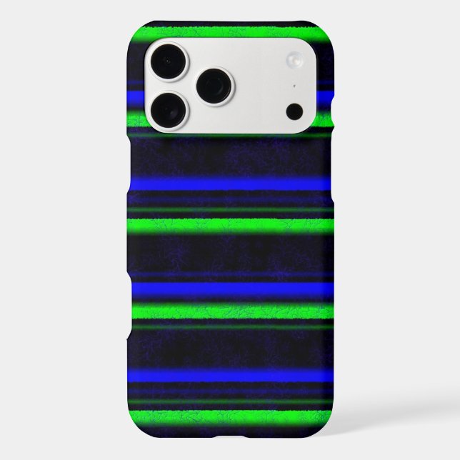 Black Blue Green Stripes Case-Mate iPhone Case (Back)