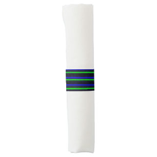 Black Blue Green Stripes Napkin Bands