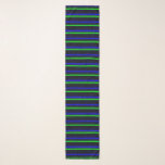 Black Blue Green Stripes Scarf<br><div class="desc">Black Blue Green Stripes ,  Rainbowart in Elephanten Skin Leather Optik - Digital Work by Krisi ArtKSZP. More Produckts in Store Category >>>3D,  Abstract,  Artdeco,  Retro,  Rainbowart >>> Gestreift - stripe pattern >>> black blue green stripes</div>