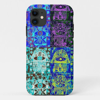 Black & Blue Hamsa iPhone 11 Case