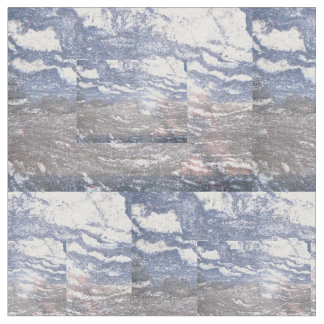 Black & Blue Marble Cotton Fabric