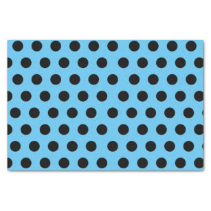 Gold and Silver Polka Dots on Navy Blue Tissue Paper