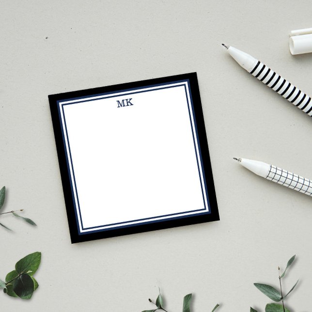 Black Blue Monogrammed Notes (Creator Uploaded)