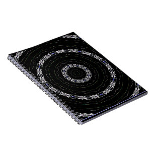 Black Blue n Silver Spiral Notebook