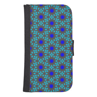 Black & blue pattern galaxy s4 wallet case